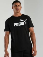 Акция на Футболка довга чоловіча Puma Ess Logo Tee 58666601 XS Puma Black от Rozetka