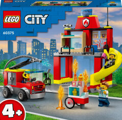 Акція на Конструктор LEGO City Пожежне депо та пожежна машина (60375) від Будинок іграшок