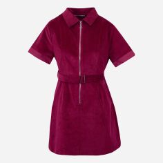 Акція на Сукня-сорочка коротка осіння жіноча Glamorous GD-00060145 36 Бордова від Rozetka