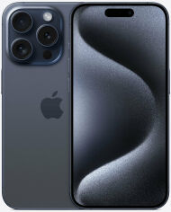 Акція на Apple iPhone 15 Pro 256GB Blue Titanium (MTV63) від Y.UA