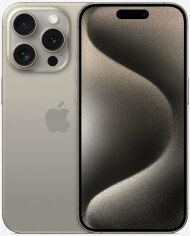 Акция на Apple iPhone 15 Pro 256GB Natural Titanium (MTV53) от Y.UA