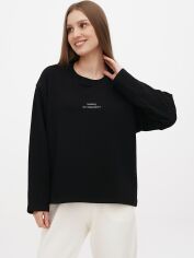 Акція на Світшот жіночий EQUILIBRI OD Sweatshirt Print L Black від Rozetka