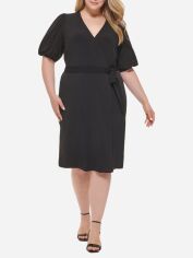 Акція на Сукня на запах міді жіноча Calvin Klein 57335030 3XL Чорна від Rozetka
