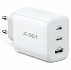 Акция на Ugreen Wall Charger 2хUSB-C+USB QC3.0 CD275 65W White (90496) от Y.UA