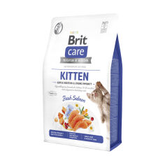 Акція на Сухий корм для кошенят Brit Care Kitten Gentle Digestion Strong Immunity з лососем, 2 кг від Eva