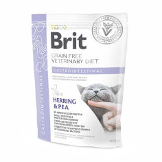 Акция на Сухий корм для кішок з порушеннями травлення Brit Veterinary Diet Cat Gastrointestinal з оселедцем та горохом, 400 г от Eva