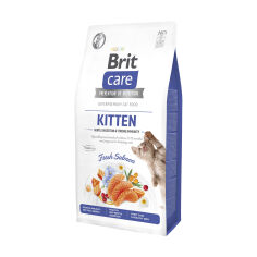 Акция на Сухий корм для кошенят Brit Care Kitten Gentle Digestion Strong Immunity з лососем, 7 кг от Eva