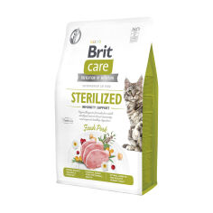 Акция на Сухий корм для стерилізованих кішок Brit Care Sterilized Immunity Support зі свининою, 2 кг от Eva