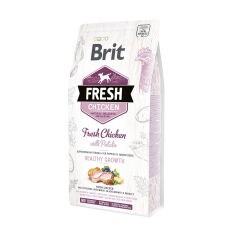 Акция на Сухий корм для цуценят Brit Fresh Healthy Growth з куркою та картоплею, 2.5 кг от Eva
