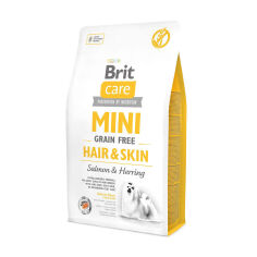 Акція на Сухий корм для собак мініатюрних порід Brit Care Mini Hair & Skin для додаткового догляду за шерстю, 2 кг від Eva