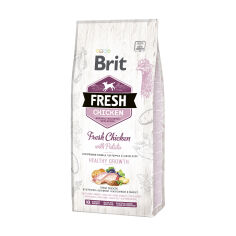 Акция на Сухий корм для цуценят Brit Fresh Healthy Growth з куркою та картоплею, 12 кг от Eva