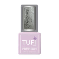 Акція на База для гель-лаку Tufi profi Premium Lovely Foil Base з фольгою, 01 Мілкшейк, 8 мл від Eva
