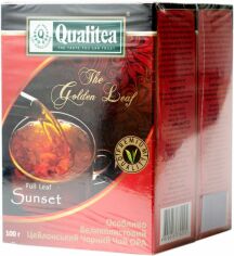 Акція на Упаковка великолистового розсипного чорного чаю Qualitea Цейлон Sunset 100 г х 2 шт від Rozetka