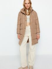 Акция на Куртка зимова довга жіноча Trendyol TWOAW24MO00119 M Brown от Rozetka