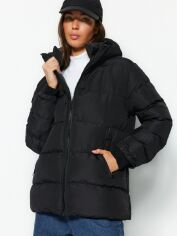 Акция на Куртка зимова жіноча Trendyol TWOAW24MO00077 S Black от Rozetka