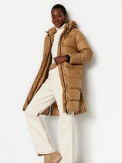 Акция на Куртка зимова довга жіноча Trendyol TWOAW24MO00214 S Khaki от Rozetka