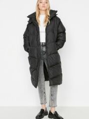 Акція на Куртка зимова довга жіноча Trendyol TWOAW23MO00183 S Black від Rozetka