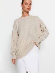 Акция на Джемпер жіночий Trendyol TWOAW23KZ01849 L Beige от Rozetka