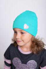 Акция на Дитяча демісезонна шапка-біні для дівчинки Vidoli G2014W 48 80-92 см Ментолова от Rozetka