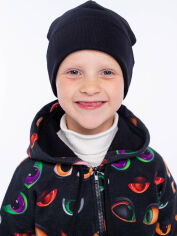 Акция на Дитяча демісезонна шапка-біні Vidoli K-2012W 80-92 см Чорна от Rozetka