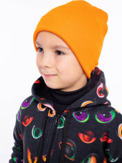 Акция на Дитяча шапка-біні демісезонна Vidoli K-2012W 80-92 см Помаранчева от Rozetka