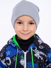 Акция на Дитяча демісезонна шапка-біні Vidoli K-2012W 98-104 см Сіра от Rozetka