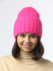 Акция на Дитяча зимова шапка-біні в'язана для дівчинки Anmerino Амбер 9073 56 Малинова от Rozetka