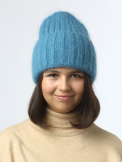 Акция на Дитяча зимова шапка-біні в'язана для дівчинки Anmerino Амбер 9073 56 Морська хвиля от Rozetka