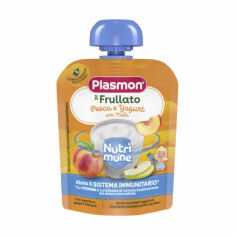 Акція на Дитяче пюре Plasmon Nutrimune Персик, яблуко та йогурт, від 6 місяців, 85 г від Eva