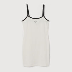 Акція на Сукня коротка жіноча H&M 1002336 S Молочна від Rozetka