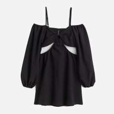 Акція на Сукня коротка жіноча H&M 1036208 L Чорна від Rozetka