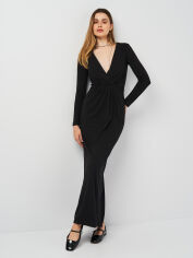 Акція на Сукня довга осіння жіноча H&M 0354214_001 34 Чорна від Rozetka