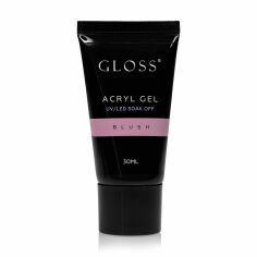 Акция на Акрил-гель для нігтів Gloss Acryl Gel UV/LED Soak Off, Blush, 30 мл от Eva