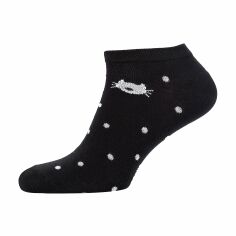 Акція на Шкарпетки жіночі Siela RT1312-046 короткі, чорні крапки, розмір 36-39 від Eva
