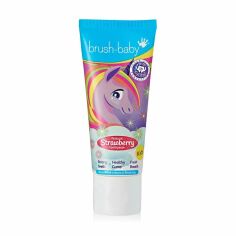 Акція на Дитяча зубна паста Brush-Baby Unicorn Strawberry Toothpaste від 3 років, 50 мл від Eva