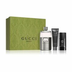 Акция на Парфумований набір чоловічий Gucci Guilty Pour Homme (парфумована вода, 90 мл + дезодорант-стік, 75 мл + гель для душу, 50 мл) от Eva