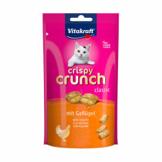 Акция на Ласощі для кішок Vitakraft Crispy Crunch Classic з м'ясом птиці, 60 г от Eva