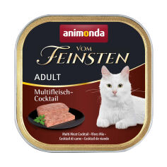 Акция на Вологий корм для кішок Animonda Vom Feinsten Adult Паштет з мультим'ясним коктейлем, 100 г от Eva