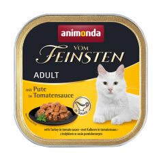 Акція на Вологий корм для кішок Animonda Vom Feinste з індичкою в томатному соусі, 100 г від Eva