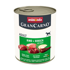 Акція на Вологий корм для собак Animonda GranCarno Adult Beef + Deer with Apple з яловичиною, олениною та яблуком, 800 г від Eva