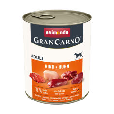 Акція на Вологий корм для собак Animonda GranCarno Adult Beef + Chicken з яловичиною та куркою, 800 г від Eva