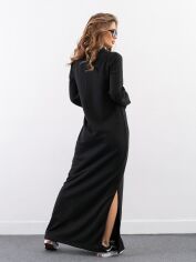 Акция на Плаття-сорочка довге зимове жіноче ISSA PLUS 14320 S Чорне от Rozetka