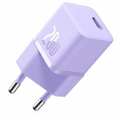 Акція на Baseus USB-C Wall Charger GaN5 mini 1C 20W Purple (CCGN050105) від Y.UA