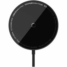 Акция на Baseus Wireless Charger MagSafe Simple Mini3 Magnetic 15W Black (CCJJ040001) для iPhone 15 I 14 I 13 I 12 series от Y.UA