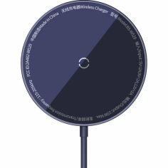 Акція на Baseus Wireless Charger MagSafe Simple Mini3 Magnetic 15W Purple (CCJJ040205) для iPhone 16 I 15 I 14 I 13 I 12 series від Y.UA