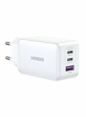 Акция на Ugreen Wall Charger 2xUSB-C+USB CD244 65W White (15334) от Y.UA