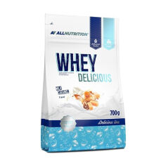 Акция на Дієтична добавка протеїн в порошку AllNutrition Whey Delicious Молочна карамель, 700 г от Eva