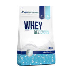 Акція на Дієтична добавка протеїн в порошку AllNutrition Whey Delicious Морозиво з лісової суниці, 700 г від Eva