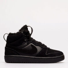 Акція на Дитячі зимові черевики для хлопчика Nike Court Borough Mid 2 Boot CQ4026-001 31 Чорні від Rozetka