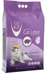 Акція на Бентонітовий наповнювач VanCat Lavender для котячого туалету з ароматом лаванди 10кг (55,449) від Y.UA